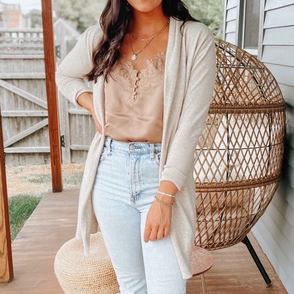 Leith Sweaters - Leith tan cardigan size XS